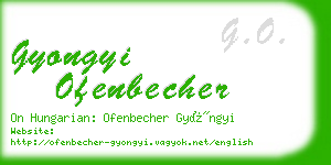 gyongyi ofenbecher business card